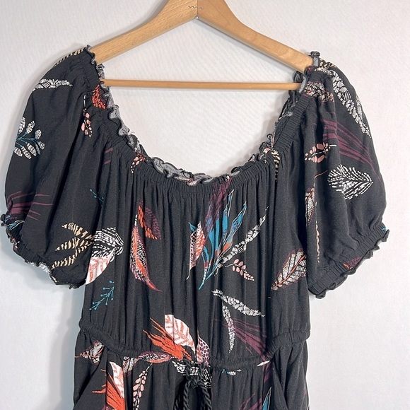 Torrid Midi Challis Puff Sleeve Dress size 00x - Picture 4 of 10